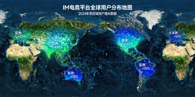 IM电竞平台全球用户分布地图 - 显示各区域用户增长数据