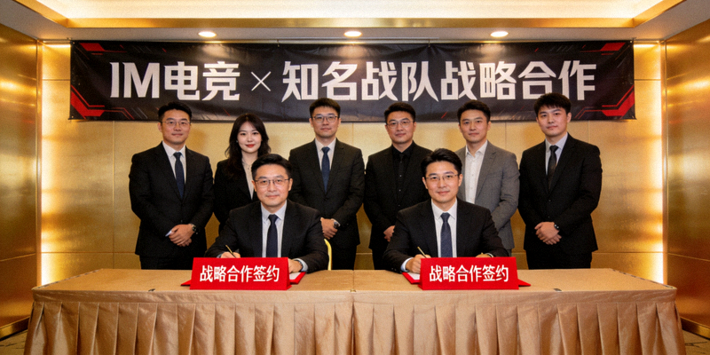 IM电竞与知名战队战略合作签约现场 - 双方管理层合影留念