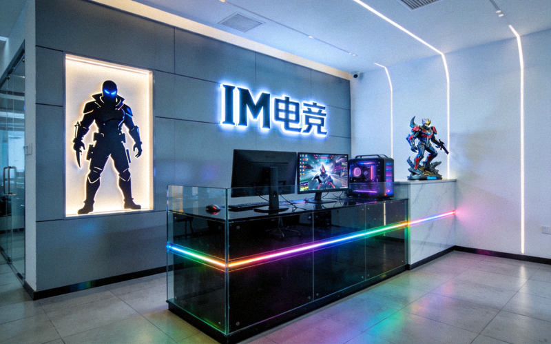 IM电竞公司前台接待区域 - 现代化设计带有电竞元素装饰的前台